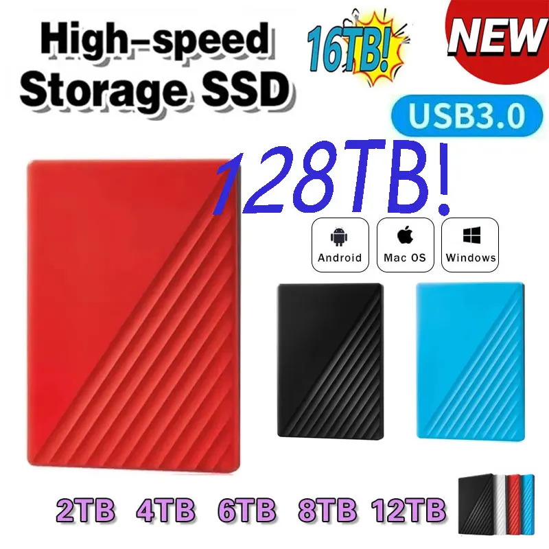

Оригинальный высокоскоростной портативный внешний твердотельный жесткий диск на 1 ТБ SSD USB 128 интерфейс HDD мобильный жесткий диск для ноутбука/mac