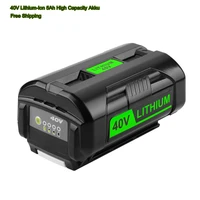 40v 5 0ah lithium ion battery akku for op4040 op4050 op4060 for ryobi 40v cordless power equipment cordless tools free shipping