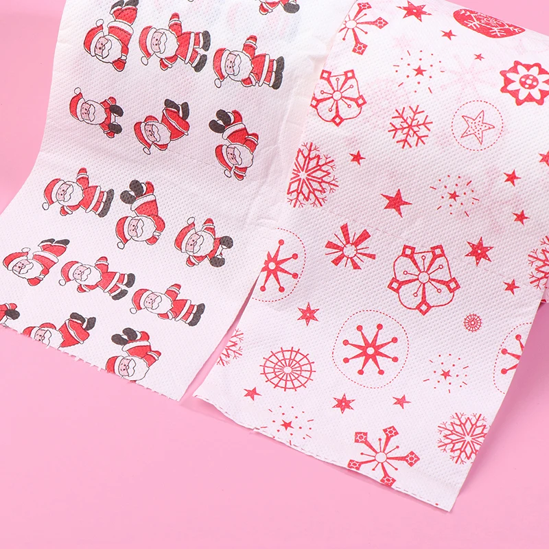 1 рулон домашней мультяшной туалетной бумаги серия рождественских узоров