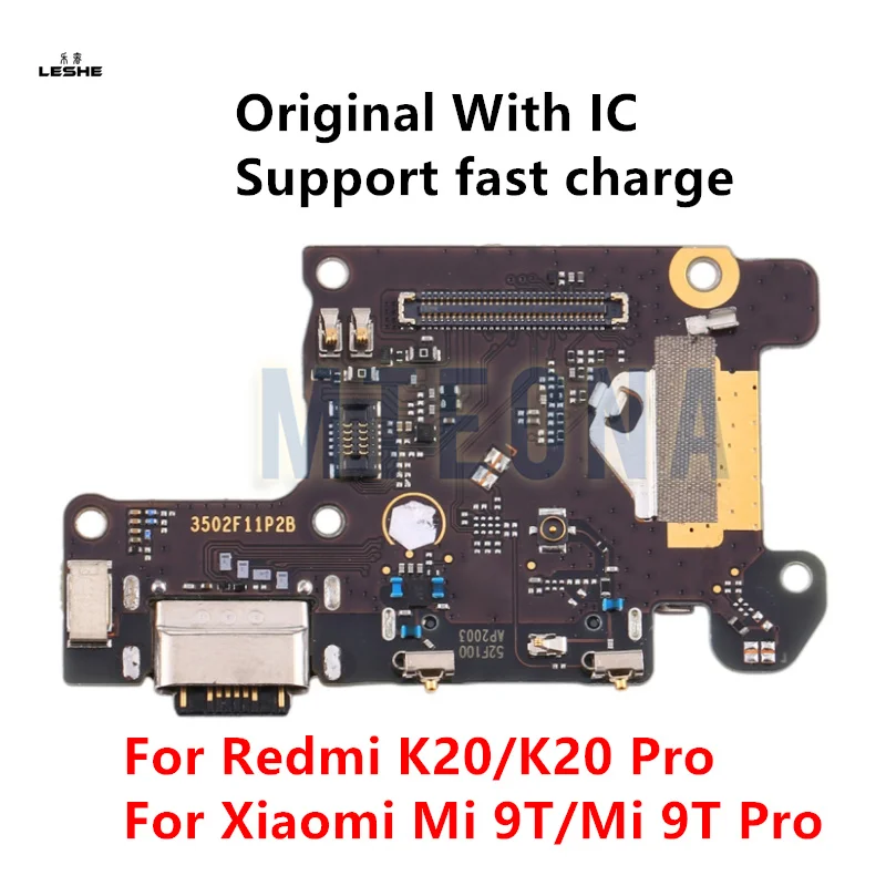 

Оригинальный разъем для зарядного порта USB для Xiaomi Mi 9T Mi 9T Pro, запчасти для платы, гибкий кабель с микрофоном, запасные части для микрофона