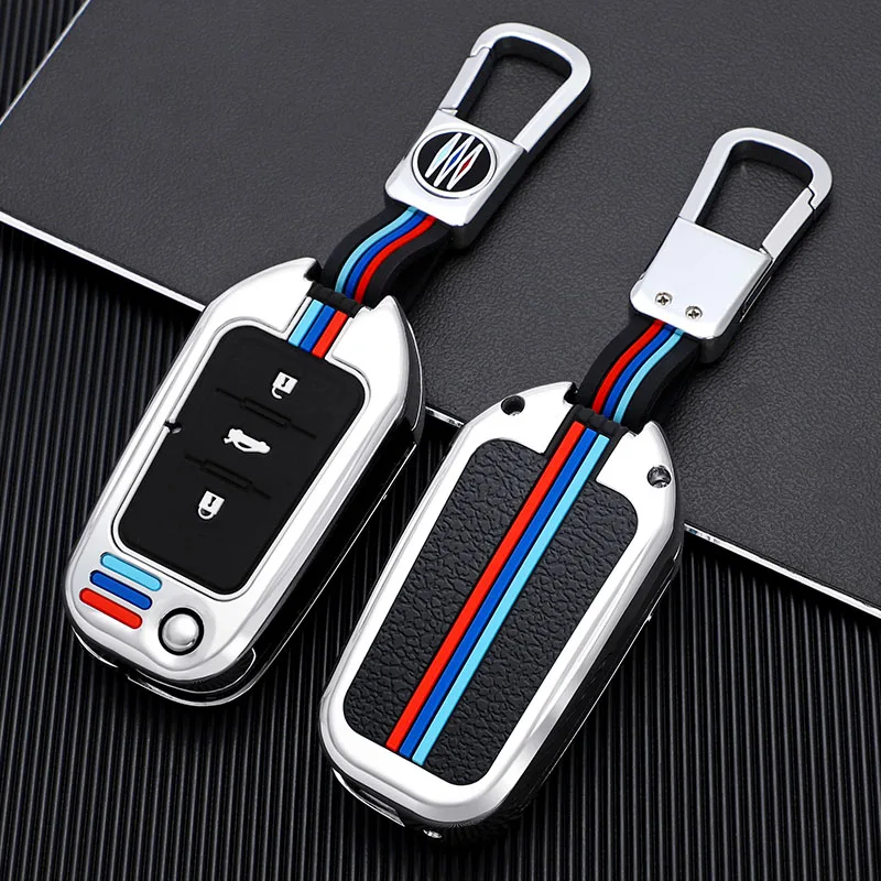 

New Flip Folding Car Remote Key Fob For Roewe MG5 MG7 MG GT GS 350 360 750 W5 Replacement 3 Button Zinc Alloy Key Case Cover