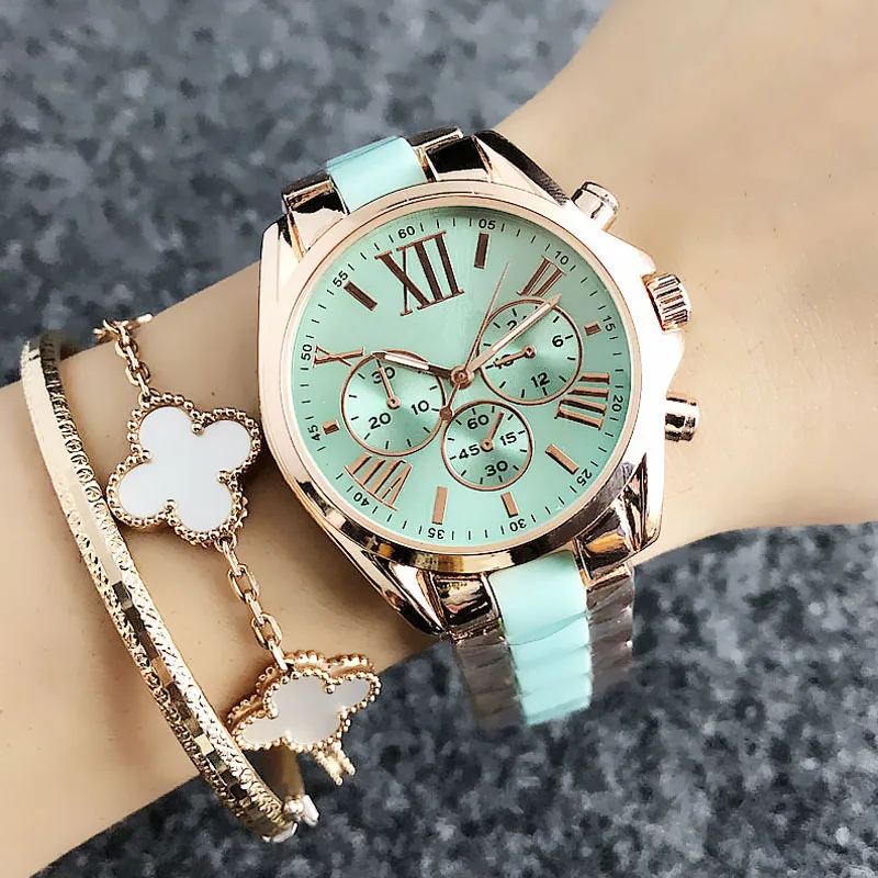 Brand Wrist Watches Women Girl Ladies Style Quartz Casual Steel Metal Band Clock m49