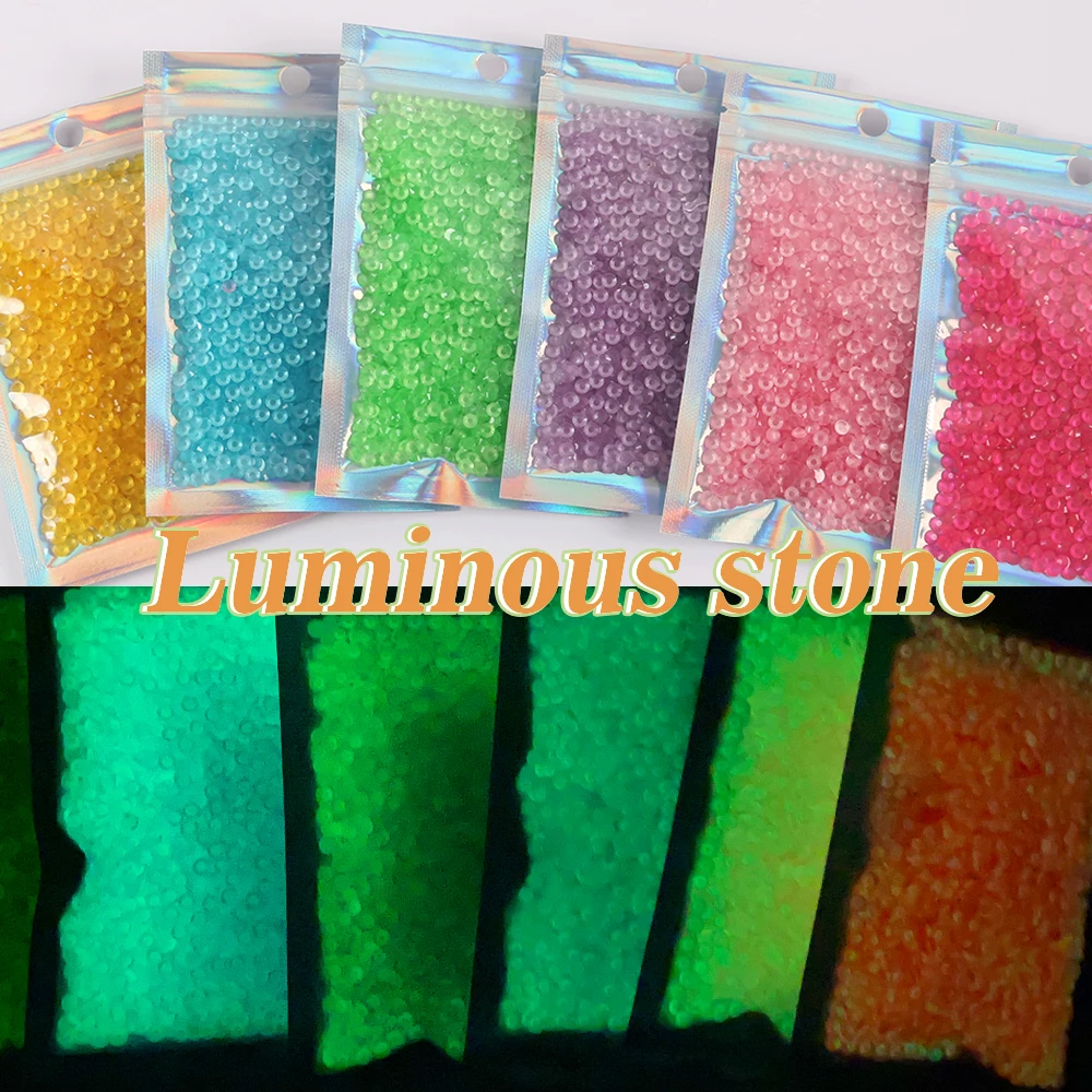 

Glow In the Night Stone Luminous Resin Rhinestones Jelly AB Flatback Rhinestones Strass Nail Art DIY Rhinestones Supplies