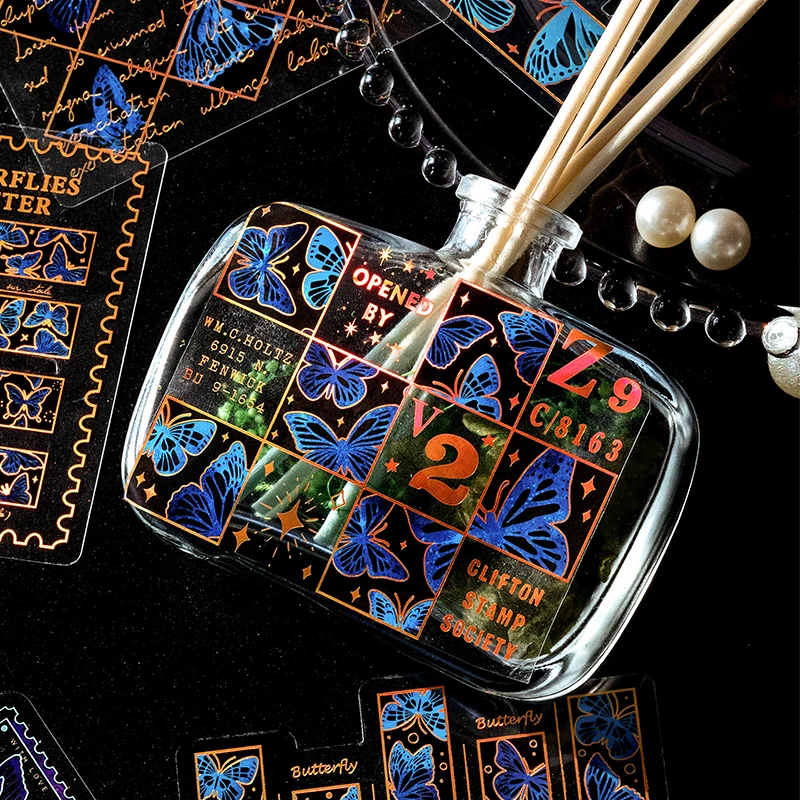 Альбом с бабочками 10 листов для стикеров Самоклеящиеся украшения разноцветными