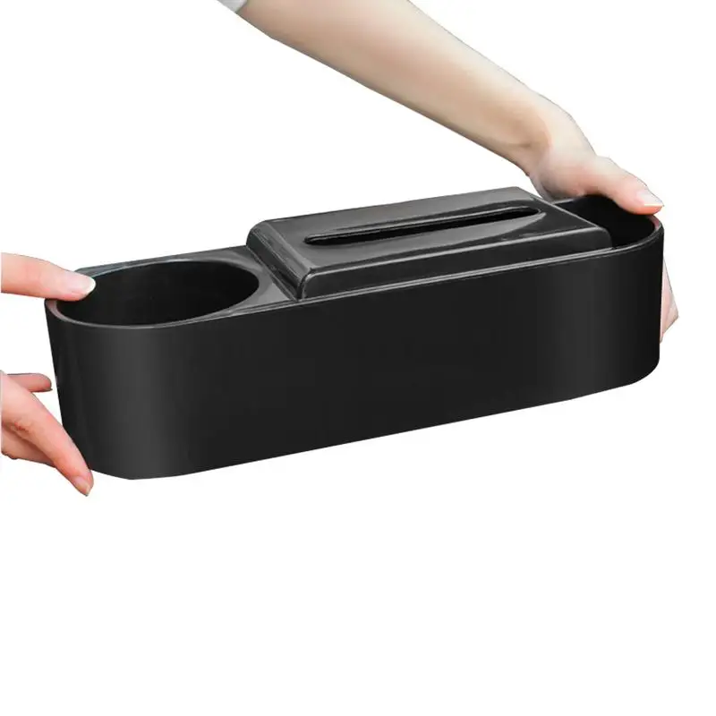 

Автомобильный органайзер для зазора на сиденье, боковая коробка для хранения автомобильной консоли с держателями для чашек, боковой органайзер для хранения на сиденье автомобиля, переднее сиденье для удержания