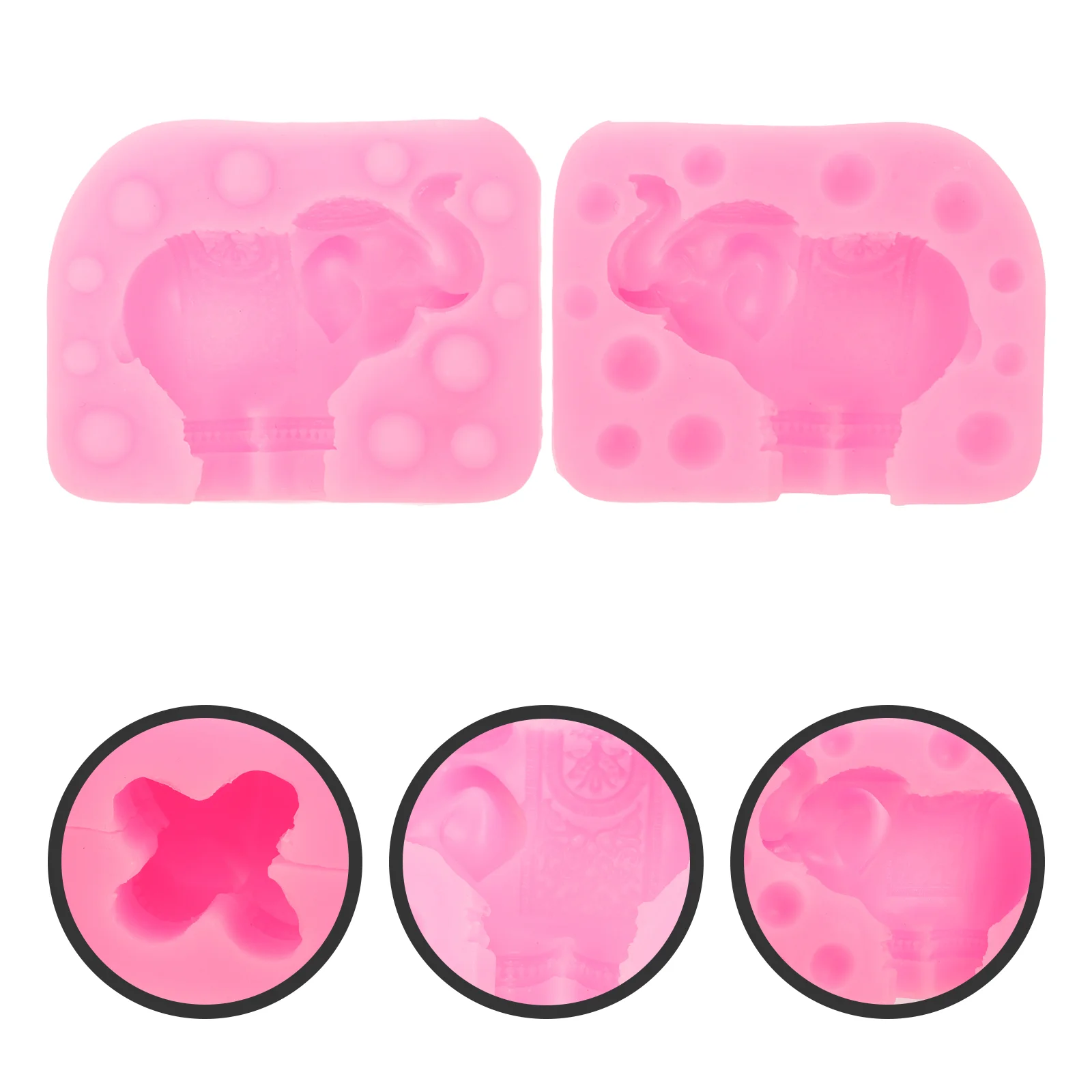 

DIY Chocolate Mold Cookie Supple Tools Casting Epoxy Resin Moulds Soap Silicone Elephant Fudge Molds