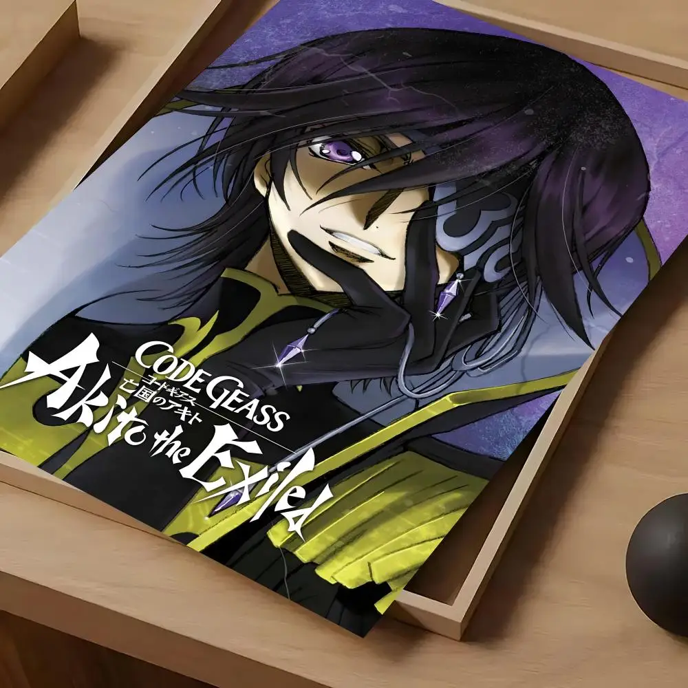 Фото Постер Code Geass, самоклеящаяся художественная водонепроницаемая бумажная наклейка, декор для стен кофейни, бара, комнаты №4