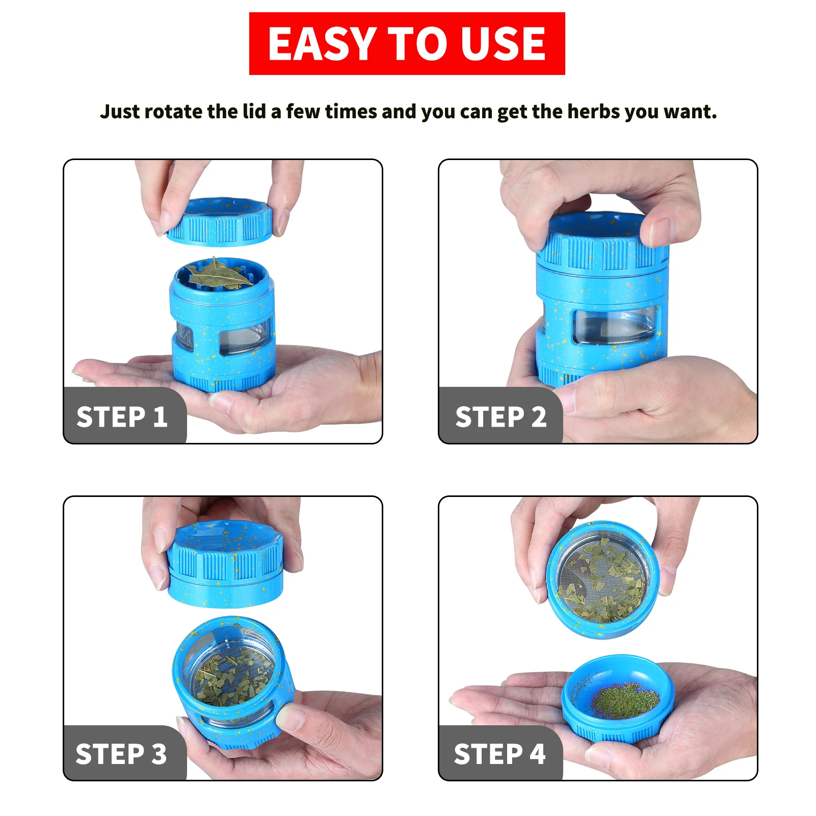 4-слойная измельчитель для трав 63 мм/2 48 дюйма алюминиевый сплав специй табака