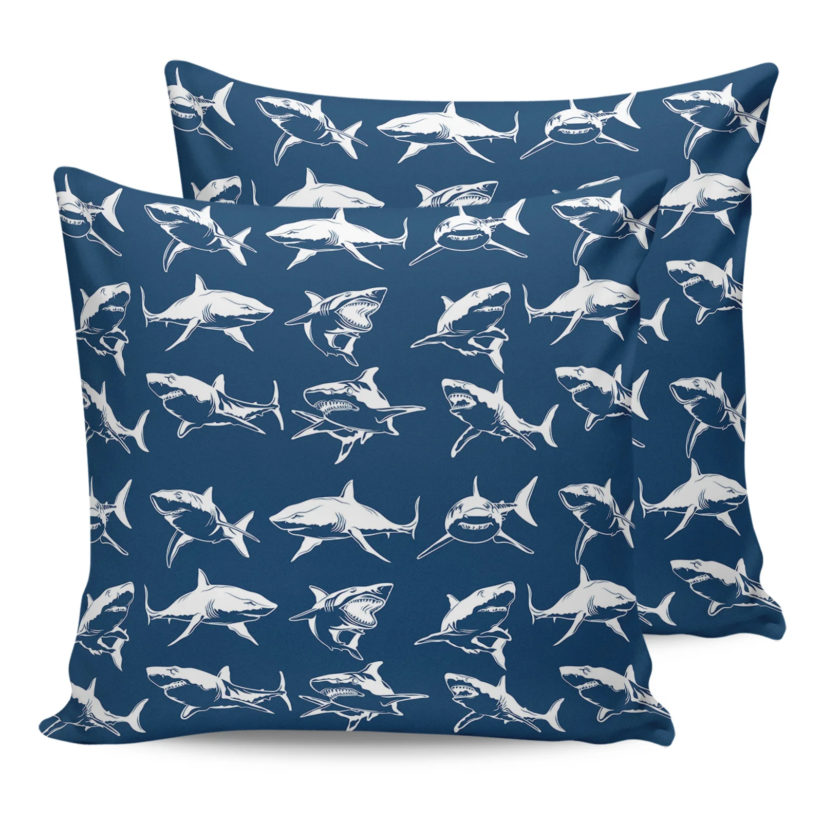 

2PC Pillowcase Shark Texture Simple Silhouette Sofa Cushion Cover Bed Dakimakura Pillow Cover House Home Decorative Pillow Cases