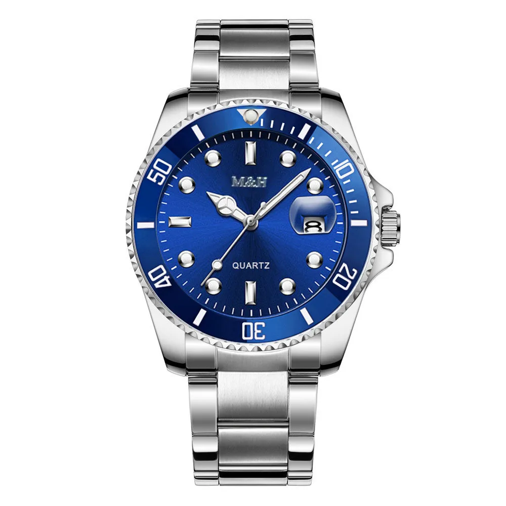 Men's Watch Fashion Luminous Watch Business Steel Strap Automatic Non-Machine Men Wristwatch Luxury Quartz Watches for Men