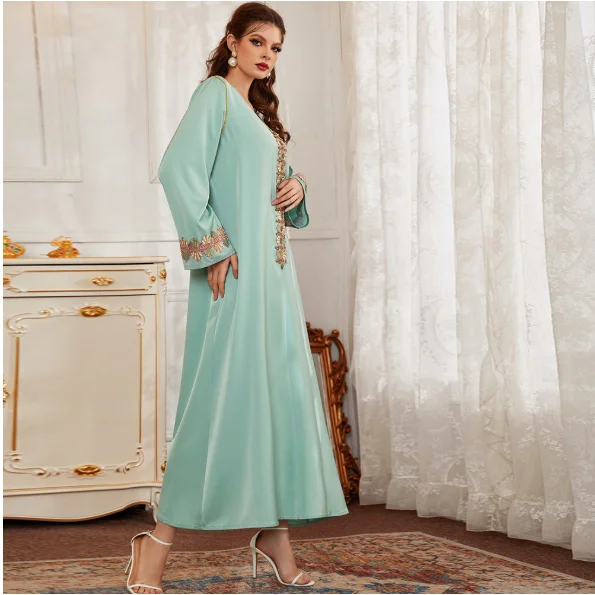 Ramadan Eid Mubarak Kaftan Satin Abaya Dubai Arabic Turkey Islam Indian Muslim Long Evening Dress For Women Robe De Soiree Femme