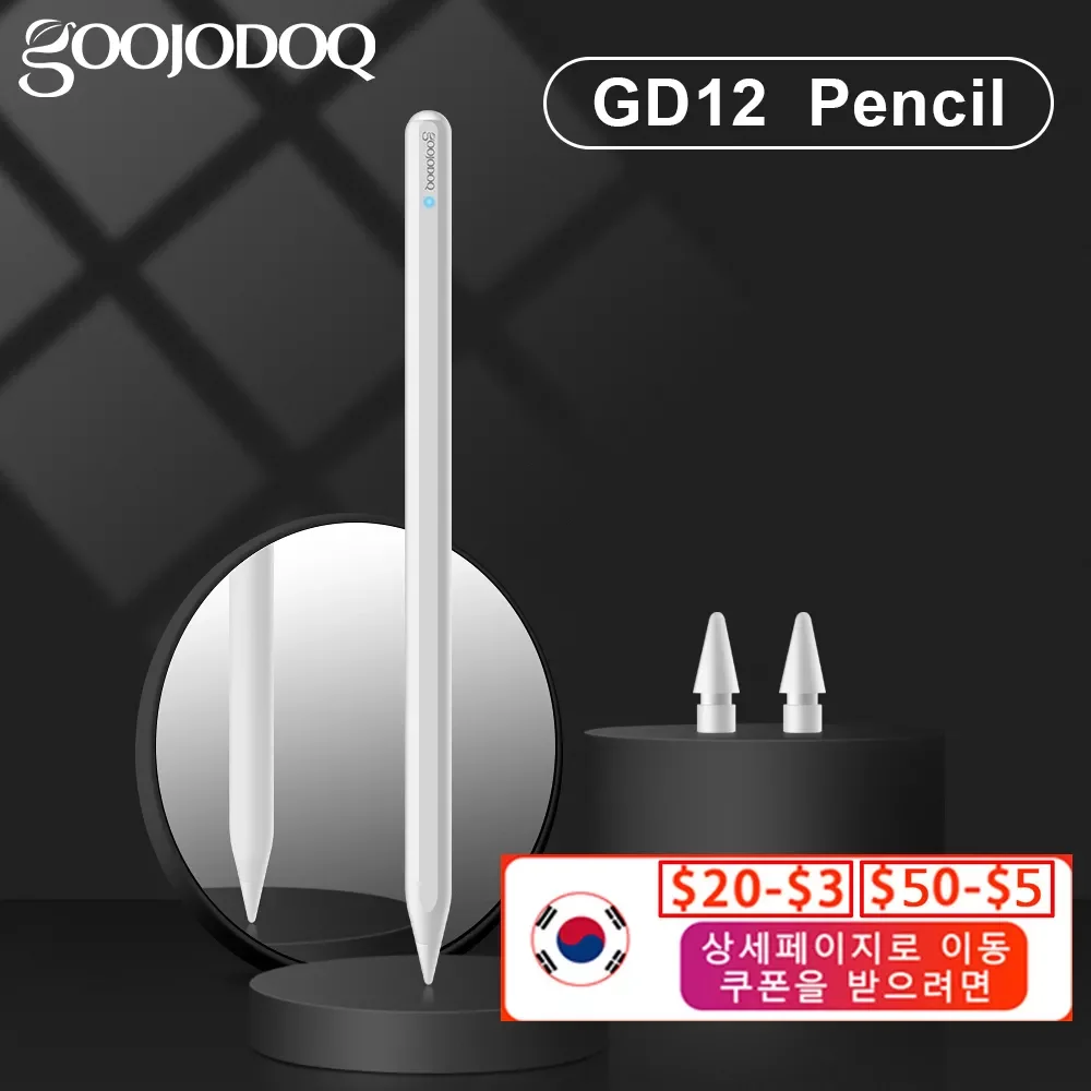 

For iPad Pencil with Palm Rejection Tilt, GOOJODOQ 12th Gen Pen for Apple Pencil 2 1 iPad Air 5 2022 - 2018 for Apple Pen Stylus