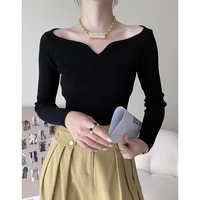 2021 fall winter sweater ruched women sweaters high elastic solid female slim sexy knitted pullovers
