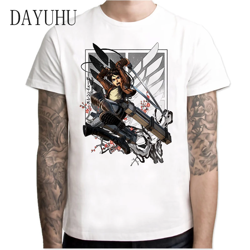 Женская футболка в стиле японского аниме атака на Титанов