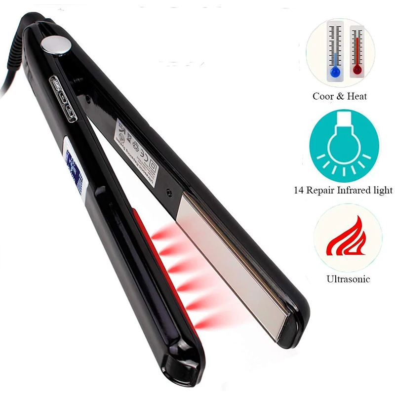 

Hair Iron Straightener New Professional Ultrasonic Infrared Cold Ironing Splint Hair Care Does Not Heat Up Flat Iron