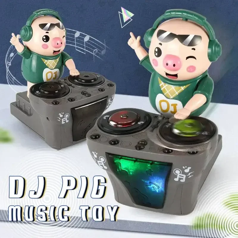 Dj Pig Robot Музыкальная Шкатулка С 30-мя Песнями Детские Светящиеся Игрушки