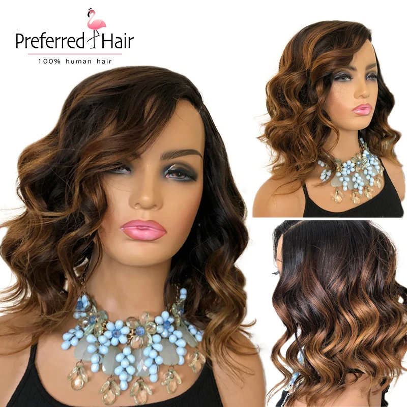 

Highlight Honey Blonde 4x4 Closure Transparent Brown Color Body Wave 13X4 T Part Lace Human Wigs for Women Pre Plucked Brazilian