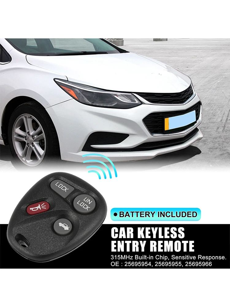 

KOBLEAR1XT Keyless Entry Remote Car Key Fob for Chevy Blazer 2001-2005 4 Buttons