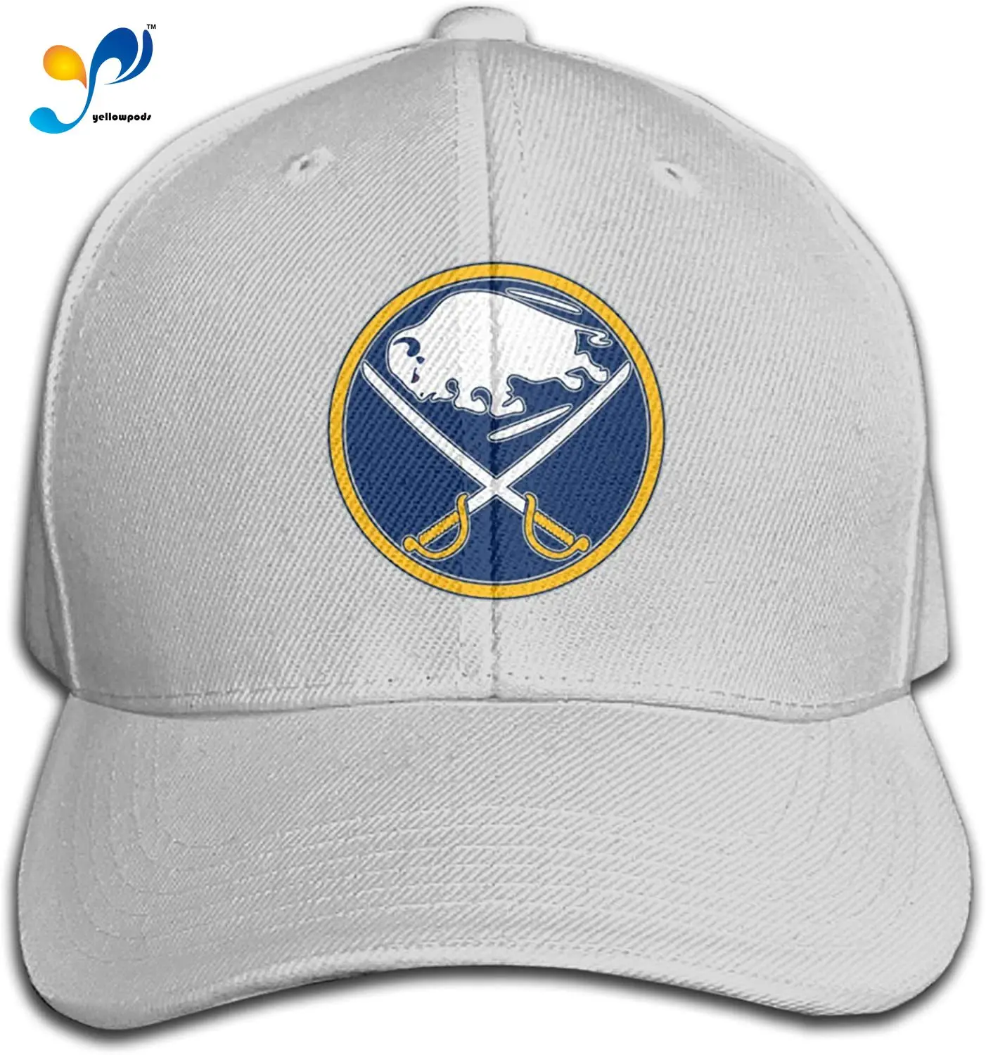 

Unisex Adjustable Personality Cap Buffalo Hockey Fans Sabre Baseball Hat Dad Hat Casquette Hat Gray
