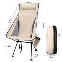 outdoor fishing chair portable folding moon chairs backrest seat for camping picnic bbq beach chairs with carry bag ultralight