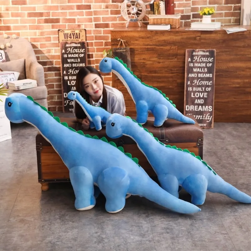 

Плюшевые игрушки-Динозавры 35 см, милый дракон с длинным вырезом, искусственное Мягкое Животное, детский подарок на день рождения, комфортная Спящая кукла
