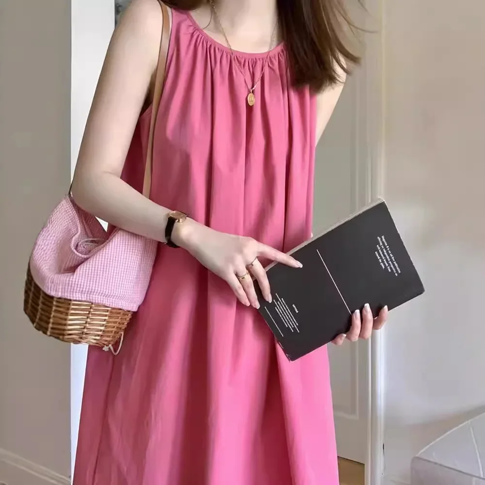 Элегантное платье-майка без рукавов во французском стиле для женщин элитное