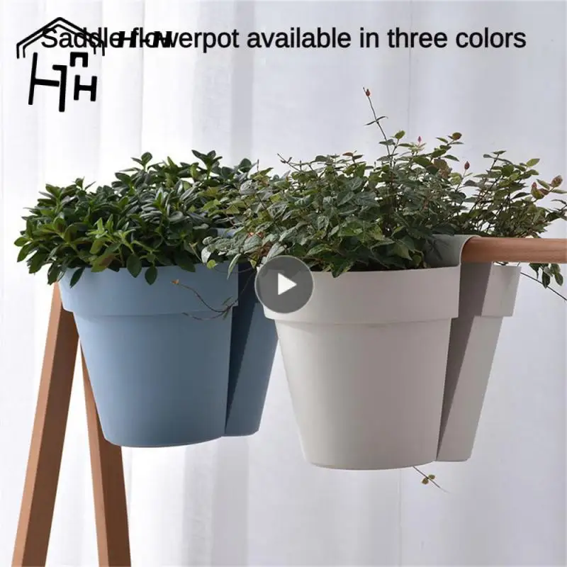 

Hanging Flower Pot Universal Creative Flower Pots Mini Shelf Metal Balcony Garden Plant Planter Environmentally F Saddle Plastic