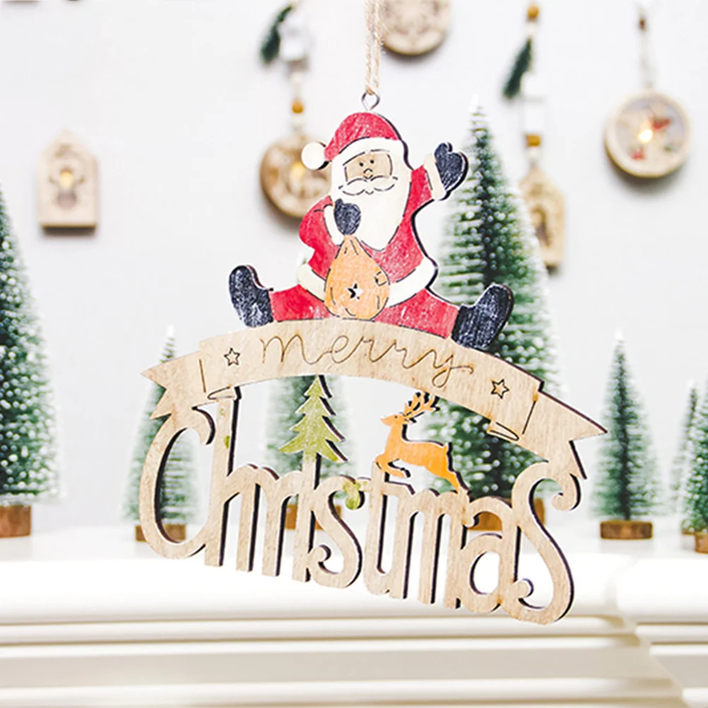 

Decoraciones Para De Xmas Wall Decoration Christmas Tree Christmas Hanging Prop Wooden Christmas Plaques Signs