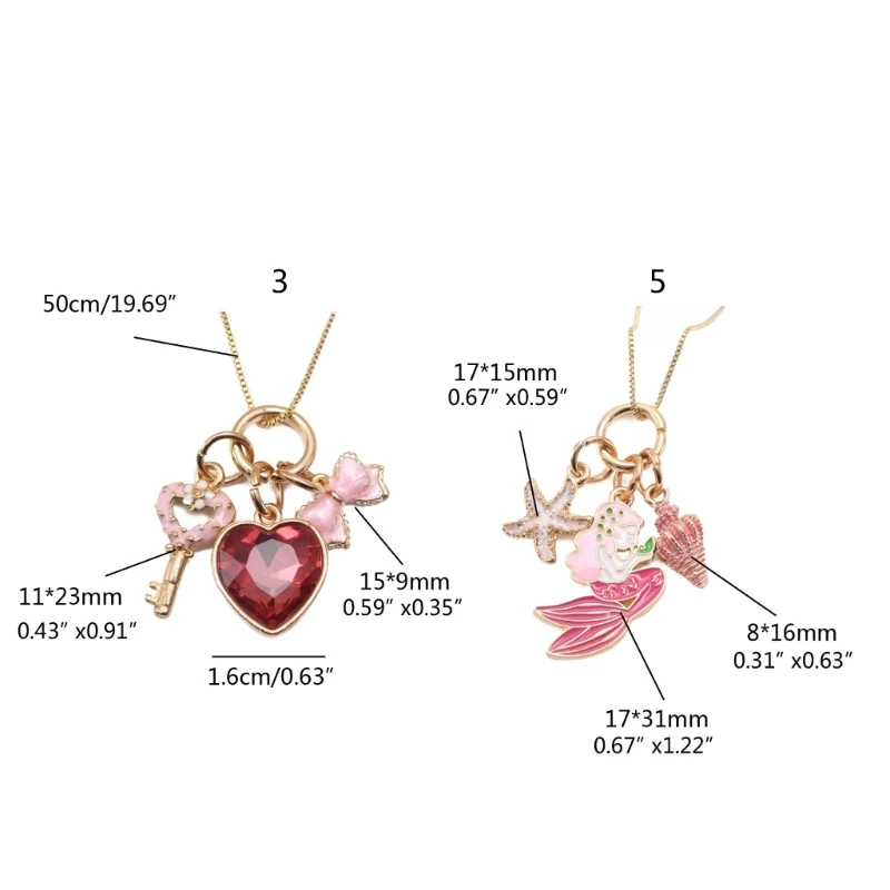 Забавная цепочка с подвеской в ​​форме сердца универсальный кулон ожерелье для