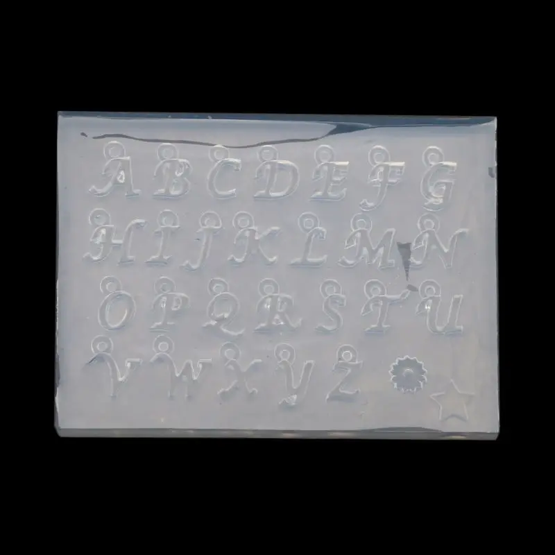 

DIY 26 Small Size English Letters Mold Kit Alphabet Pendant UV Resin Silicone Mold Jewelry Making Tools Nail Art Crafts