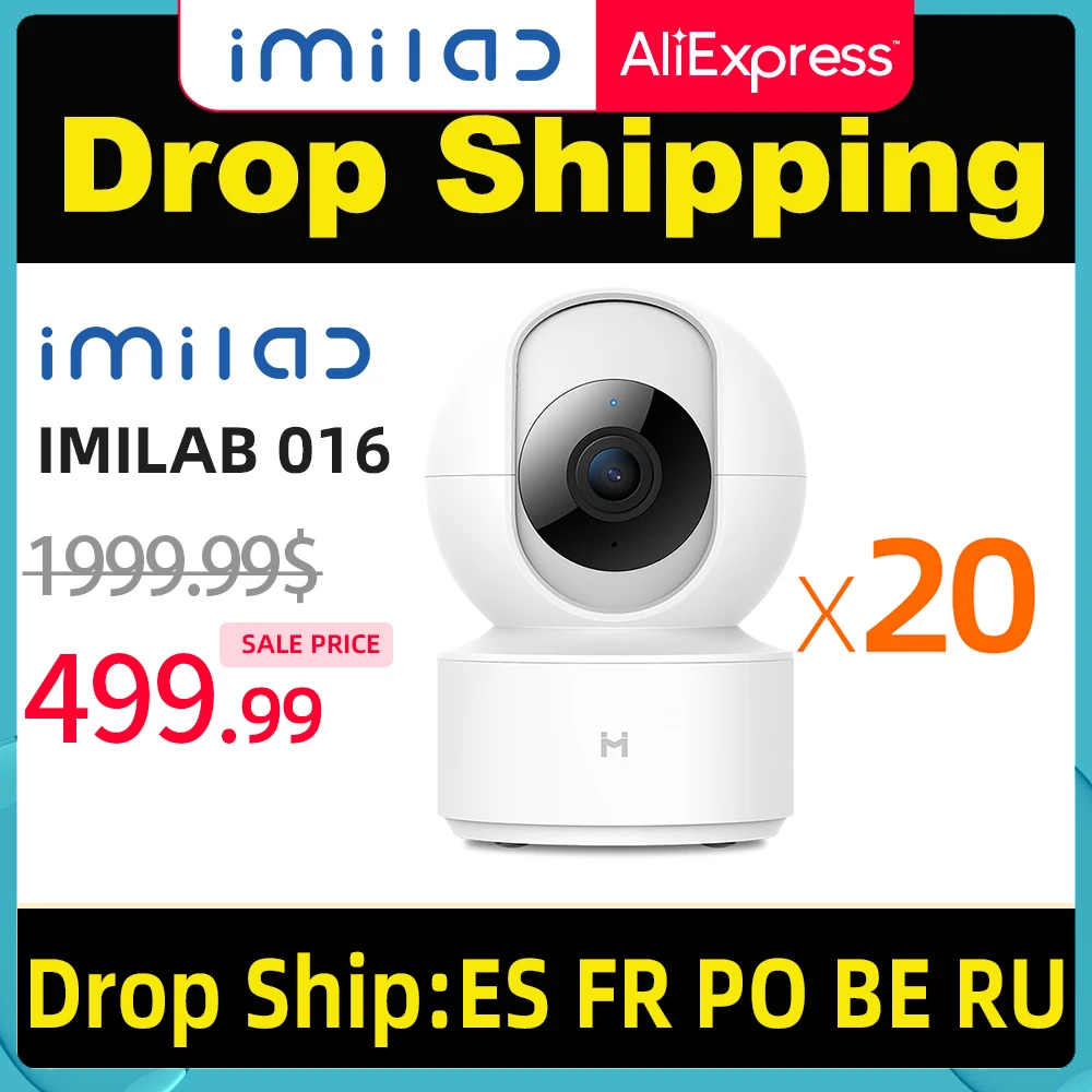 

20Pack IMILAB 016 Security Camera Baby Monitor Smart Home Indoor WiFi 1080P HD IP Mihome 360° Vedio Surveillance CCTV PT Cam