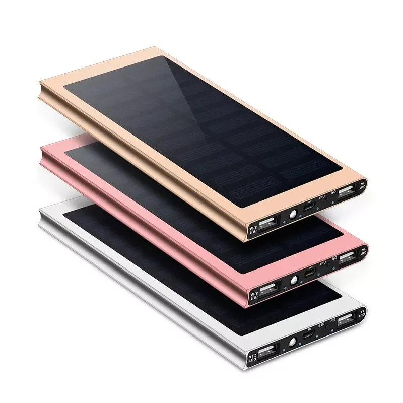 

Solar 50000mah Power Bank External Battery 2 USB LED Powerbank Portable Mobile phone Solar Charger for Xiaomi mi iphone 7 8 X