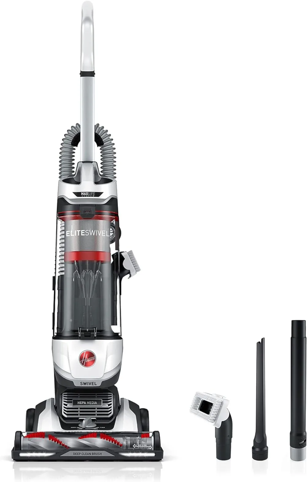 

Hoover MAXLife Elite Swivel Vacuum Cleaner with HEPA Media Filtration, Bagless Multi-Surface Upright for Carpet and Hard Floors