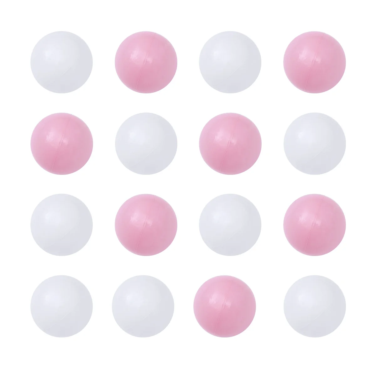 

100 шт., утолщенные экологически чистые пластиковые шарики, забавные волнистые шарики, детская игрушка (розовый + белый)