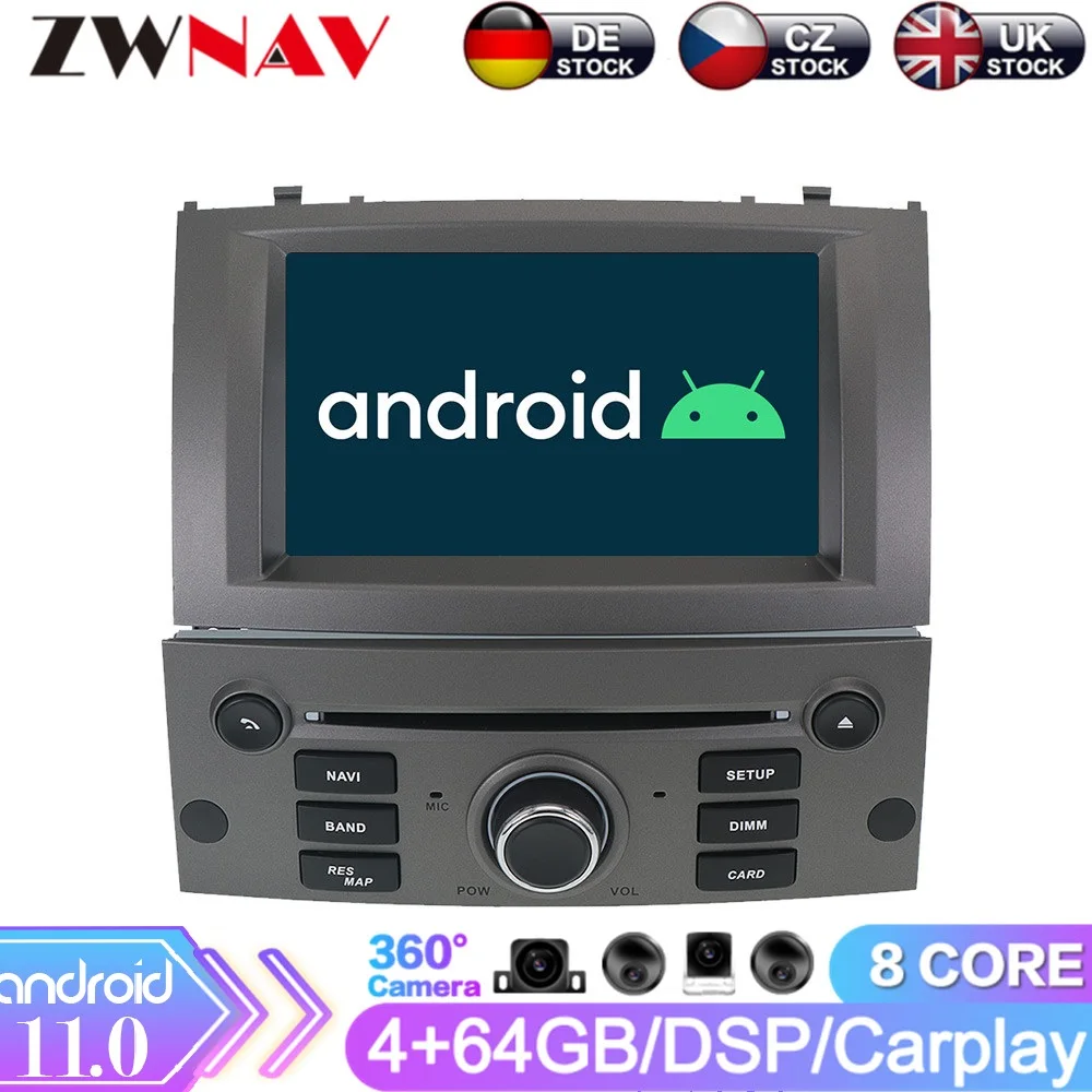 

Android 11 PX5/PX6 8 ядер 4 + 64 Гб DSP 2 Din автомобильный радиоприемник с навигацией GPS IPS экран для Peugeot 407 2004 2005 2006 2007 2008 2009 2010