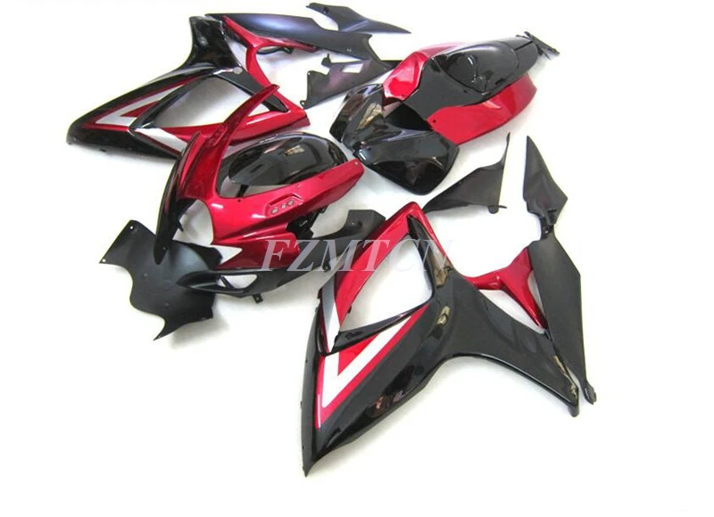 

Новый комплект обтекателей для мотоцикла, подходит для Suzuki GSX-R600 750 K6 2006 06 07, корпус из АБС-пластика под заказ, черный, красный