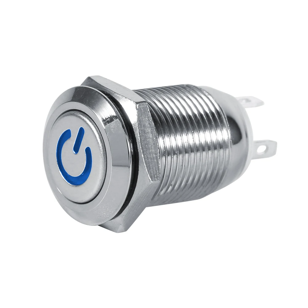 

Car Vehicle Power Push Button Switch Momentary Type Blue LED 3V LED LED LED