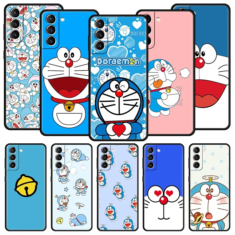 

Anime Doraemon Quality Phone Case For Samsung Galaxy S22 S20 FE S10 Plus S21 Ultra 5G S10E S9 S8 Note 10 Lite 20 Black Cover