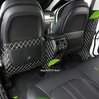 car rear seat anti kick pad for chery exeed tx txl 2018 2019 2020 2021 2022 accessories leather armrest back seat mat carpet