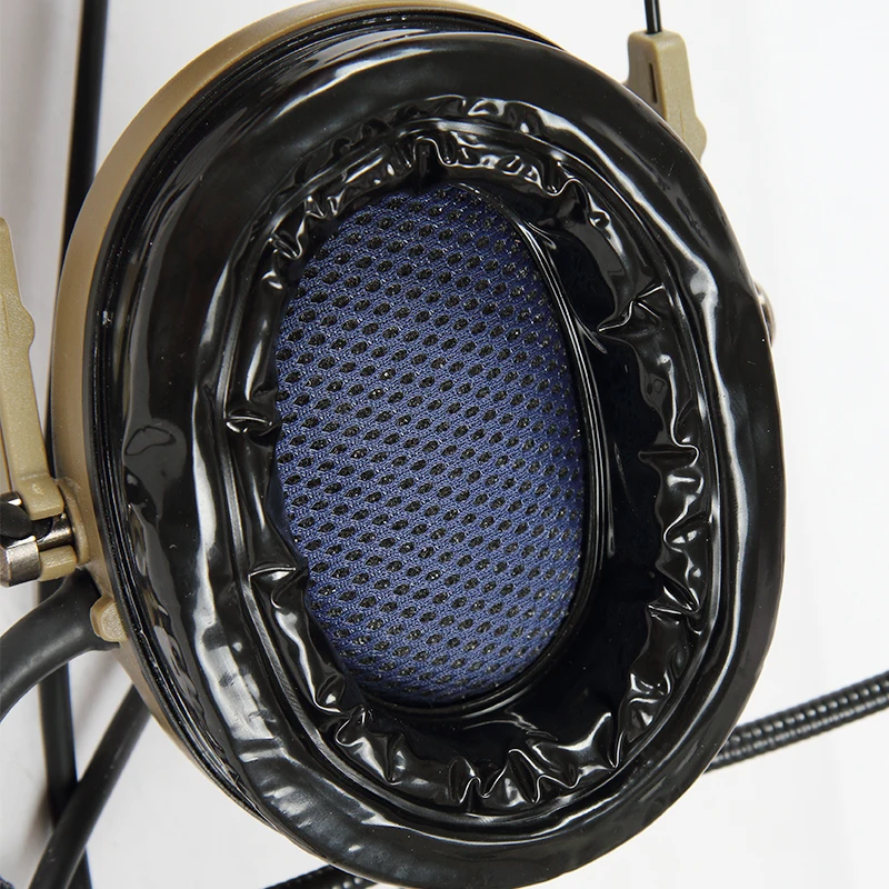 TS TAC-SKY TEA Hi-Threat Tier 1 Noise Cancelling Pickup Shooting Headphones-DE Silicone Earmuffs