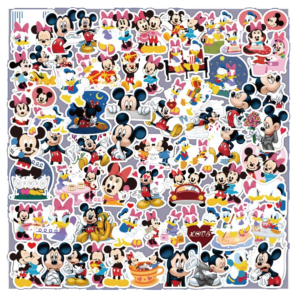 

10/30/60pcs Classic Disney Cartoon Mickey Mouse Stickers Kawaii Kids Anime DIY Decal Toys PVC Laptop Phone Stationery Sticker