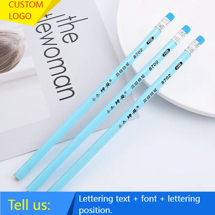 

100pcs Personalized Engraved Ordinary Pencil Wooden Lead Pencils Pencil Children Gift Drawing Pencil School Writing Stationery