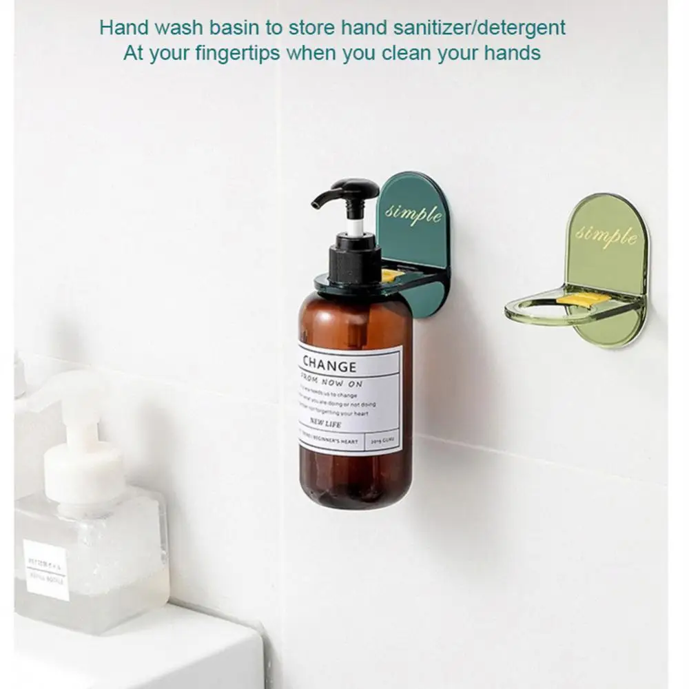

Creative Hand Sanitizer Holder Waterproof Wall Rack Detergent Wall Hanger Plastic Soap Shower Gel Dispenser Wall Mounted