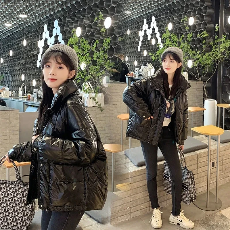 2022 Winter Down Cotton Parkas Coats Women's Casual Loose Cotton-padded Jacket Coat Thicken Warm Wild Cotton Parka Winter Jacket