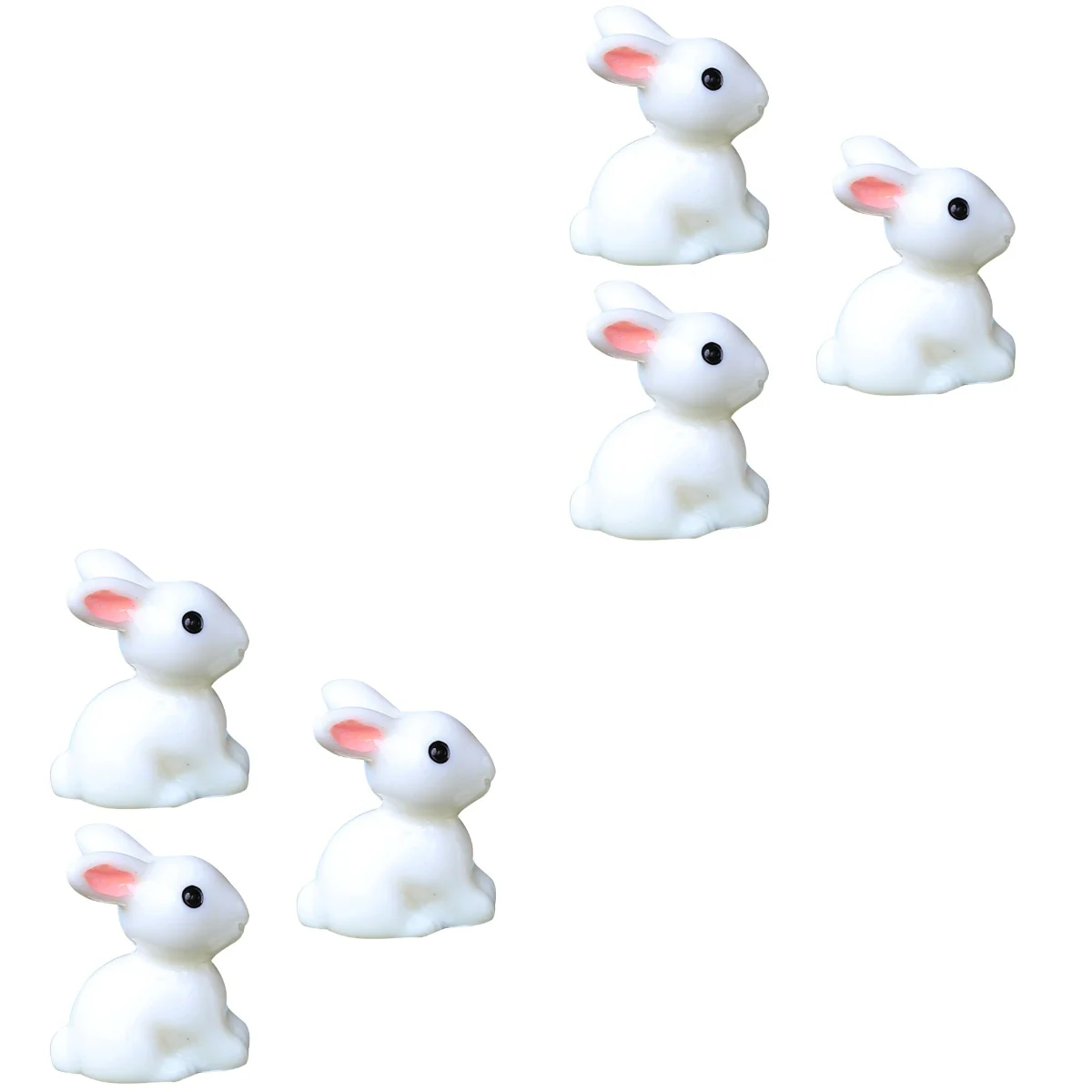 

Rabbit Figurines Resin Miniature Bunny Figures Mini Accessories Animal Rabbits Ornaments Decor Party Easter Sculpture Figurine