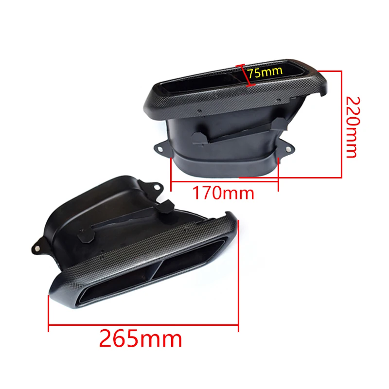 Для Mercedes-Benz C-Class W205 AMG 63 обновленная выхлопная труба из углеродного волокна