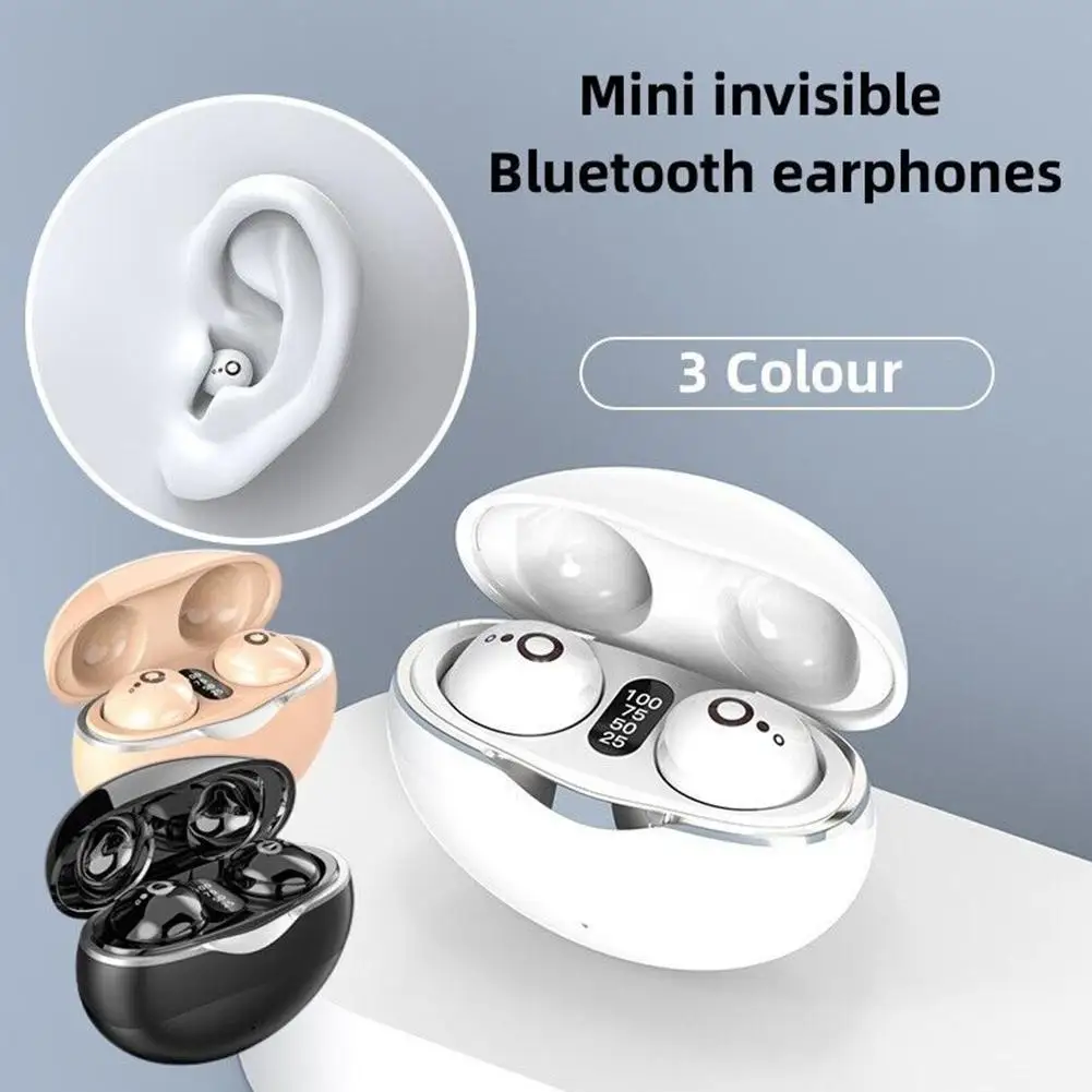 Invisible Wireless Bluetooth Headphones TWS Fone Binaural Long Battery HiFi Noise Sleep Headset Life Mini Reduction Stereo X6H9