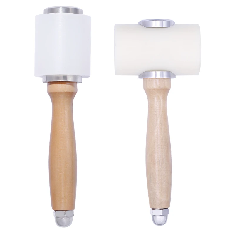 IMZAY Профессиональный Молоток Для Резьбы По Коже С Деревянной Ручкой Нейлоновый