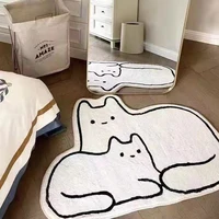 Cute Cat’s Carpet In The Bedroom, Furry Mat, Irregular，Bedroom Rug, Carpet For Nursery, Mat For Children, Cute Room Decor