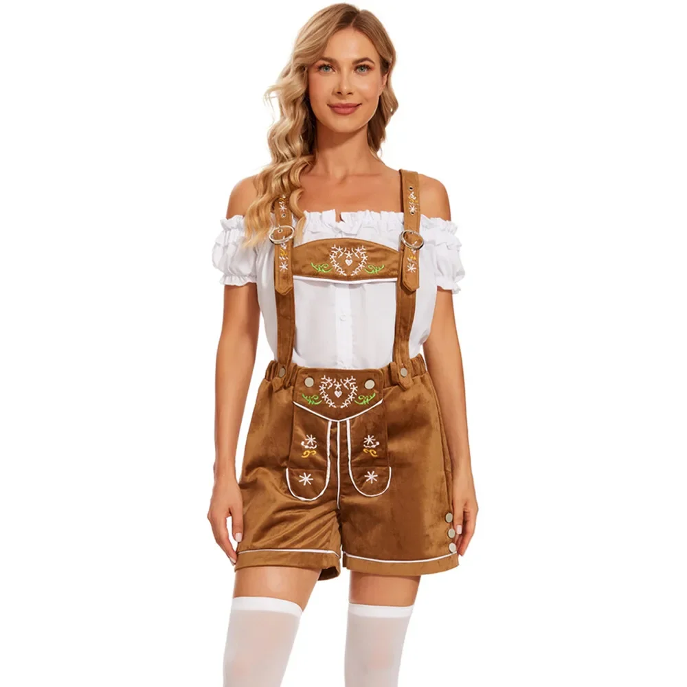 Женский костюм Lederhosen для Октоберфеста парад таверна бармен официантки косплей